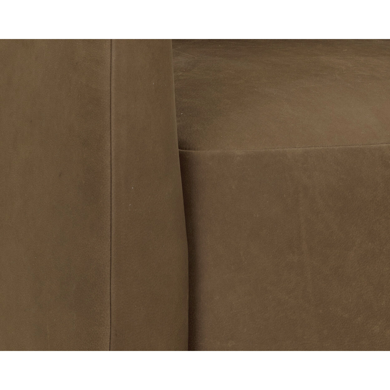 Emilie Nubuck Caramel Leather Swivel Lounge Chair, Swivel